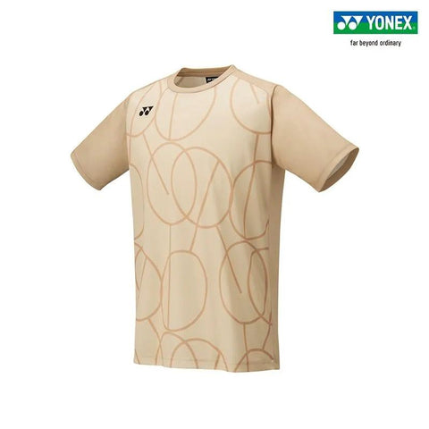 Yonex Beige Performance Badminton T-Shirt – Imported Lightweight Sports Tee