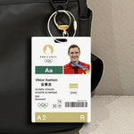 Badminton Star Olympic Accreditation Card Keychain | Player ID Badge Collectible Backpack Charm